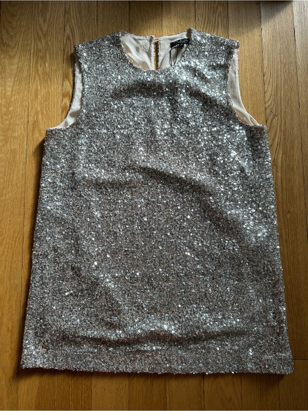 NWOT rag & bone Silver Sequin Sleeveless Tank